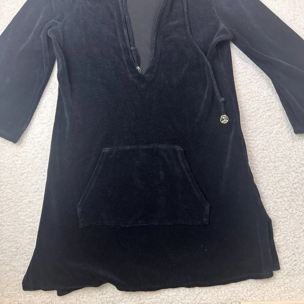 Juicy Couture Black Hooded Swim Coverup - Picture 6 of 11